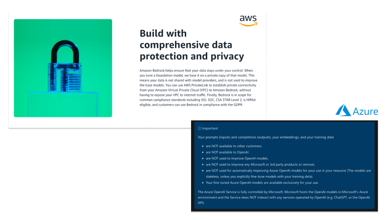 Data privacy with Azure OpenAI and AWS Bedrock